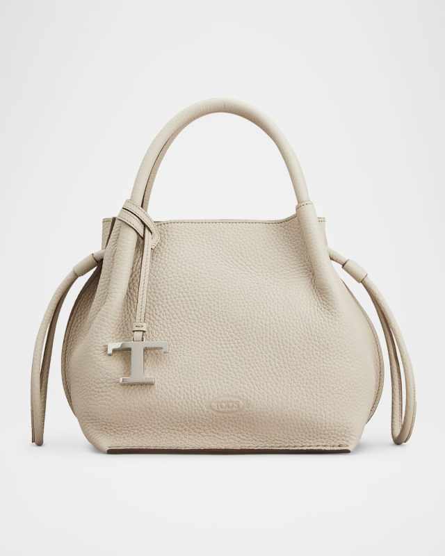Grain Leather Bucket Bag